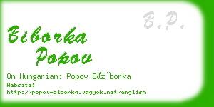 biborka popov business card